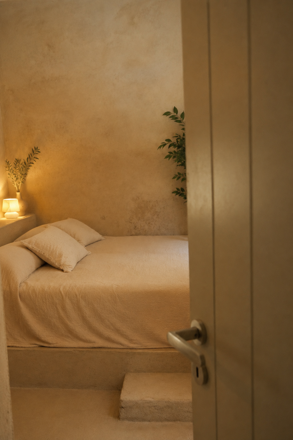 A peaceful bedroom dressed in linen